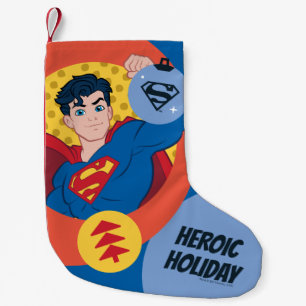 Meia De Natal Pequena Balança de Feriado do Super-Homem da Liga da Just