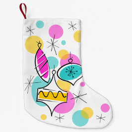 Meia De Natal Pequena Balas de Árvore Retro estocando de 2 lados