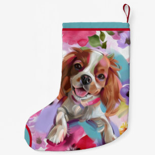 Meia De Natal Pequena Balcão de Natal Blenheim Cavalier  Ornamento