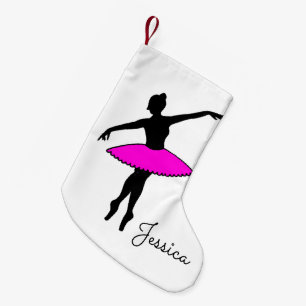 Meia De Natal Pequena Balé rosa Ballerina Dance Professora Neon Tutu
