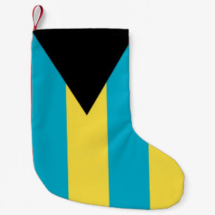 Meia De Natal Pequena Baleias de Natal com Bandeira das Bahamas