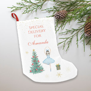 Meia De Natal Pequena Ballerina