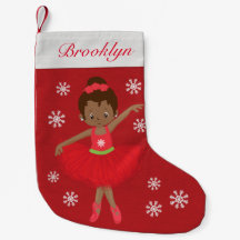 Ballerina de Natal Afro-Americana Personalizada