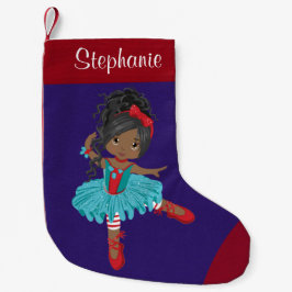 Meia De Natal Pequena Ballerina de Natal Negro