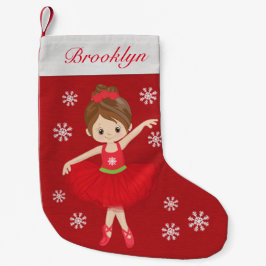 Meia De Natal Pequena Ballerina de Natal Personalizada