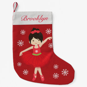 Meia De Natal Pequena Ballerina Natal Asiática Personalizada