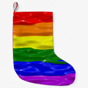 Meia De Natal Pequena Bandeira do orgulho SlipperyJoe's líquido vermelho