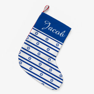 Meia De Natal Pequena Bandeira israelense azul de Hanukkah Holiday