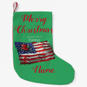 Meia De Natal Pequena Bandeira Patriótica Trunder_Cove 