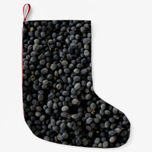 Meia De Natal Pequena Bando de feijão preto