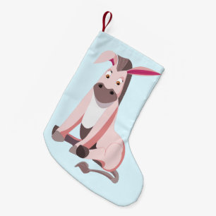 Meia De Natal Pequena Banheiro Rosa - Pintura Divertida de Natal