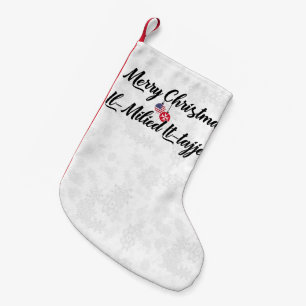 Meia De Natal Pequena Baningual de Natal Americano Maltês
