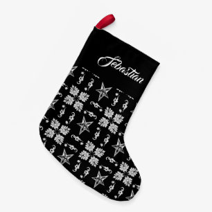 Meia De Natal Pequena Baphomet Stars Gótica Natal Stocks