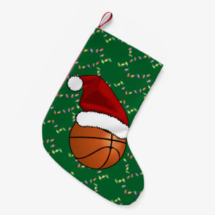 Meia De Natal Pequena Basquete de Natal e Hoop
