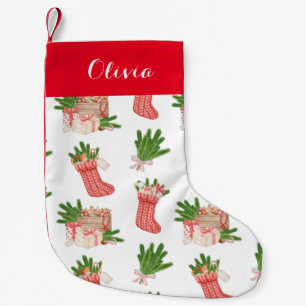 Meia De Natal Pequena Bastante Personalizado - Pequeno Estoque de Natal
