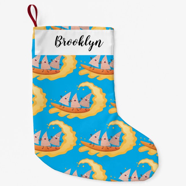 Meia De Natal Pequena Batatas-fritas de milho em nachos (Frente)