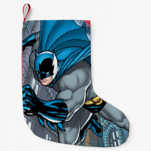 Meia De Natal Pequena Batman Leaps - Braço para frente