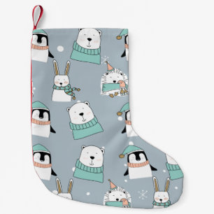 Meia De Natal Pequena Bear estilo Cartoon de Natal