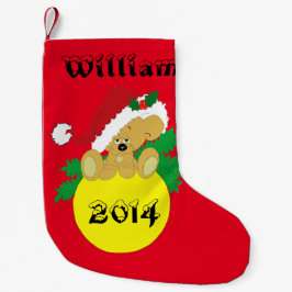 Meia De Natal Pequena Bear Natal