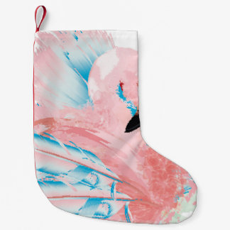 Meia De Natal Pequena Beautiful illustration with drawn pink flamingo an