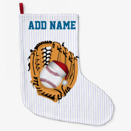 Meia De Natal Pequena Beisebol de Natal Mitt e Ball