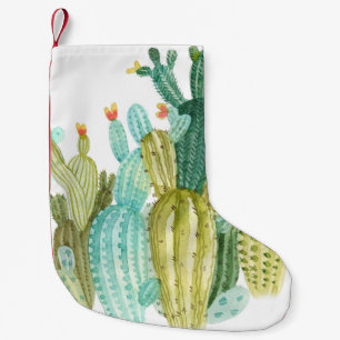 Meia De Natal Pequena Bela vintagem cactos, suculentos, cactus bloomi
