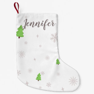 Meia De Natal Pequena Belo Natal Personalizado Branco Pequeno, Escritóri