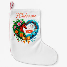 Meia De Natal Pequena Bem-vindo 2026