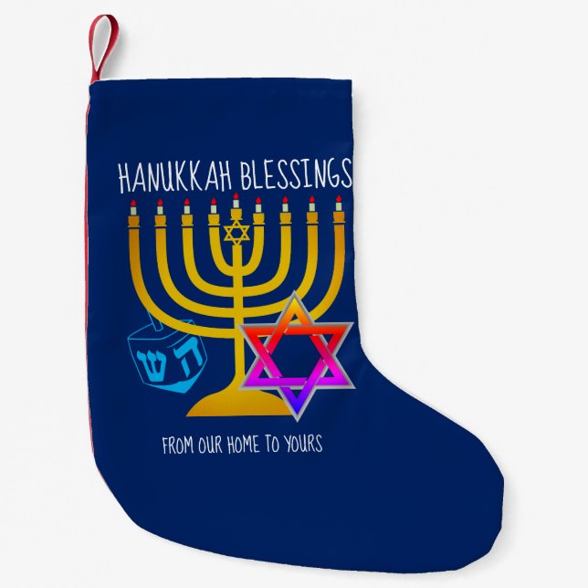 MEIA DE NATAL PEQUENA BENÇÃOS DO HANUKÁ (Frente)