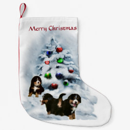 Meia De Natal Pequena Bernese Mtn Dog Puppies Natal
