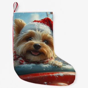 Meia De Natal Pequena Biewer Terrier Cão Montanha-russa Natal 