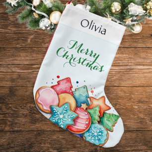 Meia De Natal Pequena Biscoitos Fofos Presentes de Feriado Personalizado