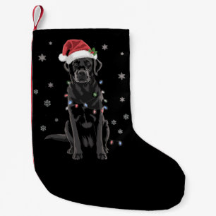 Meia De Natal Pequena Black Lab Labrador Árvore de Natal Light Pajama Do