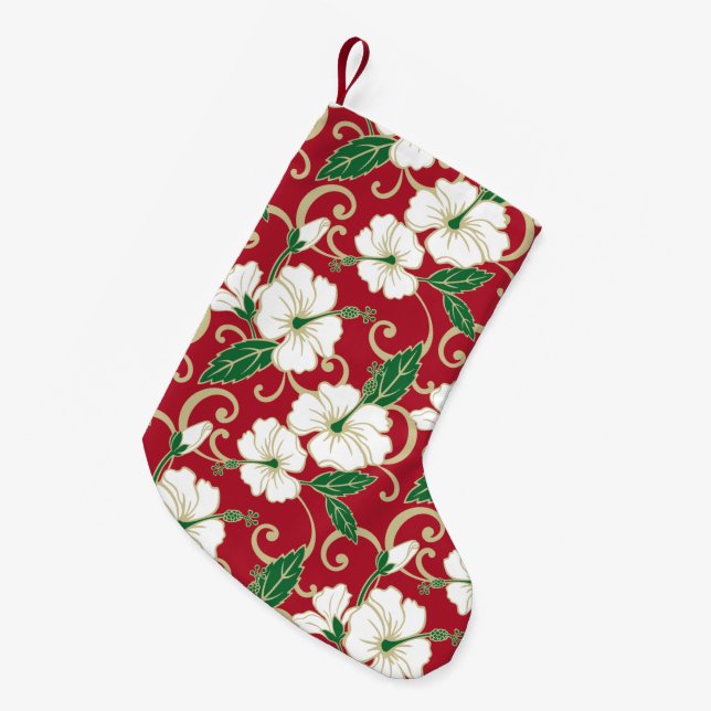 Meia De Natal Pequena Bloco de Natal SONHO POLINESIANO (Frente (Pendurada))