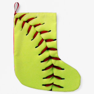 Meia De Natal Pequena Bola amarela do softball