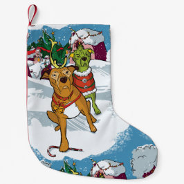 Meia De Natal Pequena Bolhas de Natal