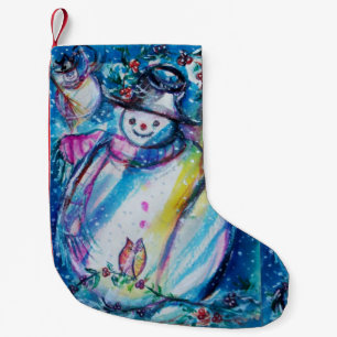 Meia De Natal Pequena BONECo com CORUJA
