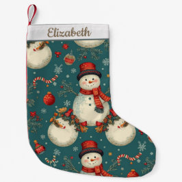 Meia De Natal Pequena Boneco de Neve de Natal Fofo