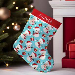 Meia De Natal Pequena Boneco de Neve Natal Férias de Inverno Padrão Cute