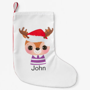 Meia De Natal Pequena Bonita Reindet de Natal Animal de inverno