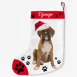 Meia De Natal Pequena Boxer Bonito - Boxer Dog
