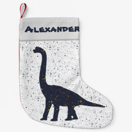 Meia De Natal Pequena Brachiosaurus Splatter Paint Natal