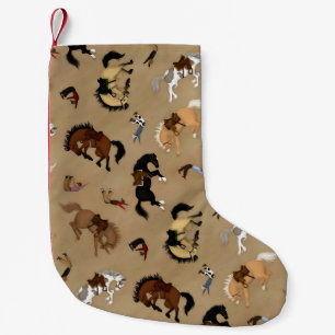 Meia De Natal Pequena Broncs e Cowboys