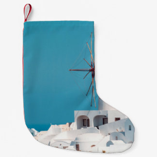 Meia De Natal Pequena Brown and white windmill