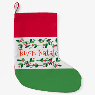 Meia De Natal Pequena Buon Natale (Feliz Natal)