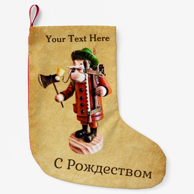 Meia De Natal Pequena Burner de Incenso "Smoker Man" alemão (Frente)