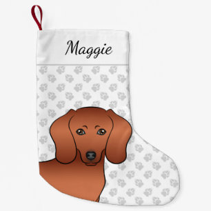 Meia De Natal Pequena Cabeça de Cachorro Dachshund Desenho Animado Fofo 