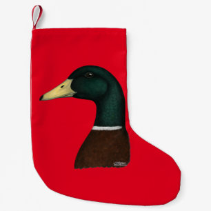 Meia De Natal Pequena Cabeça de Drake do pato selvagem