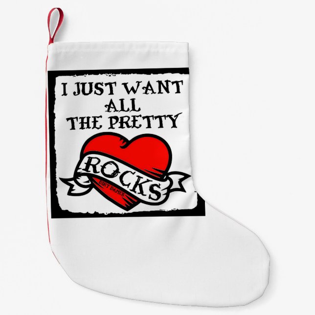 Meia De Natal Pequena Caça-rockhound, geólogo, estocagem (Frente)