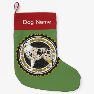 Meia De Natal Pequena Cachorro Australiano Personalizado